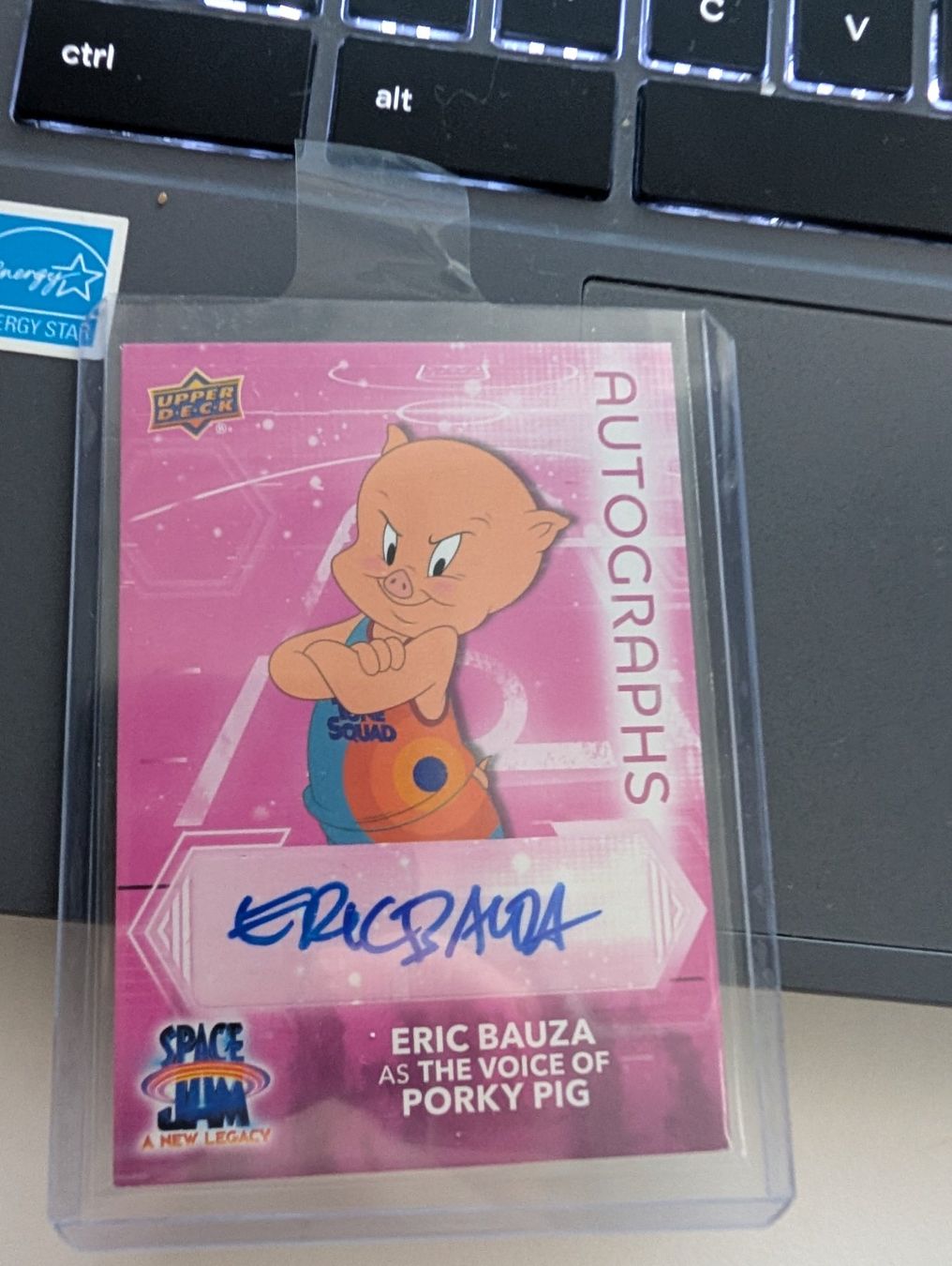 Autografi: Space Jam Autogramm Karte - Eric Bauza Porky Pig Upper Deck – Usato da Hünenberg See venduto da SpecialEditionGaming