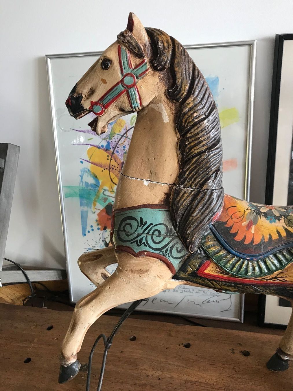 Skulpturen & Statuen: Cheval en bois début 20ème antik – Gebraucht aus Vallamand von Bricbracbroc82 2