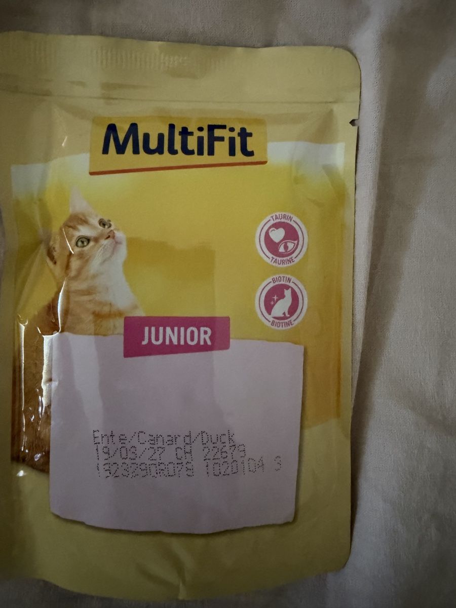 Mangimi: MultiFit Katzenfutter Junior Ente 12x100g neu – Nuovo e nell'imballaggio originale da Olten venduto da Nirvaaanaaa 4