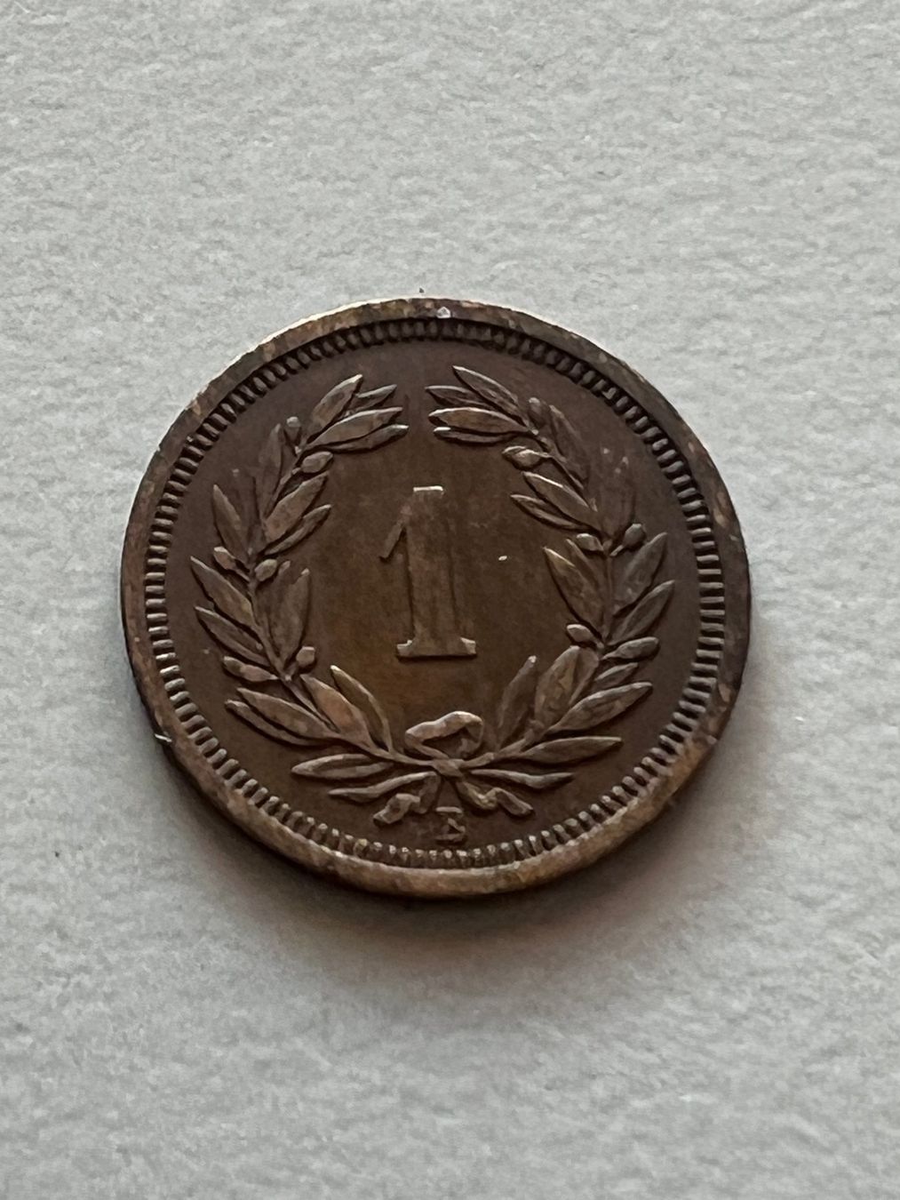Alle Münzen: 1 Rp. 1919 – Gebraucht aus Schötz von Odpa 1