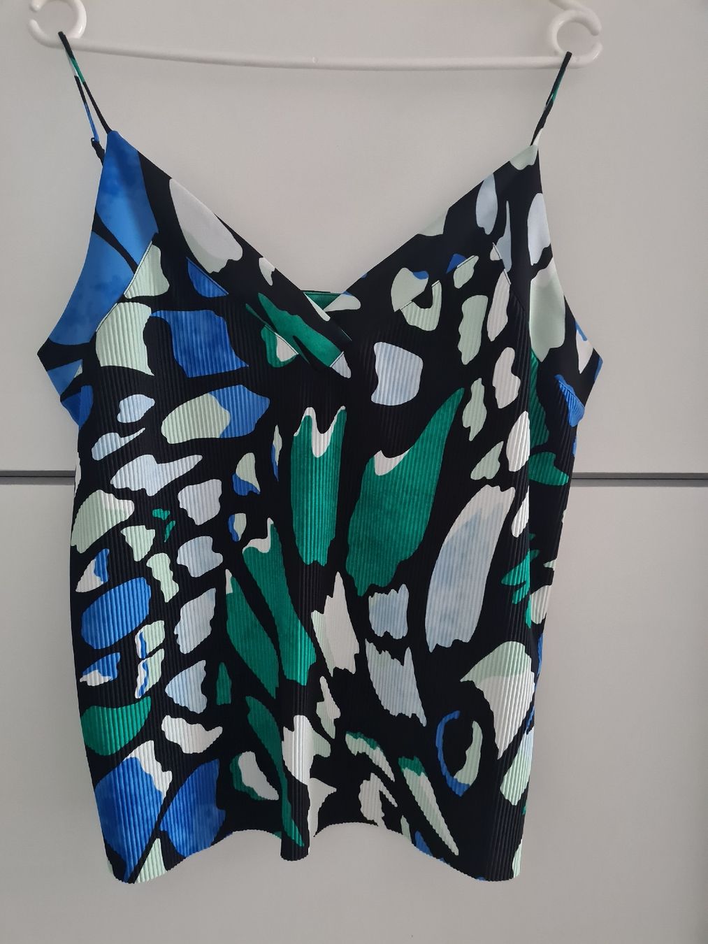 S.Oliver Top: S.Oliver Gr.42 Top Sommer Muster Recyceltes Polyester – Nuovo (secondo la descrizione) da Winterthur venduto da Jana1701