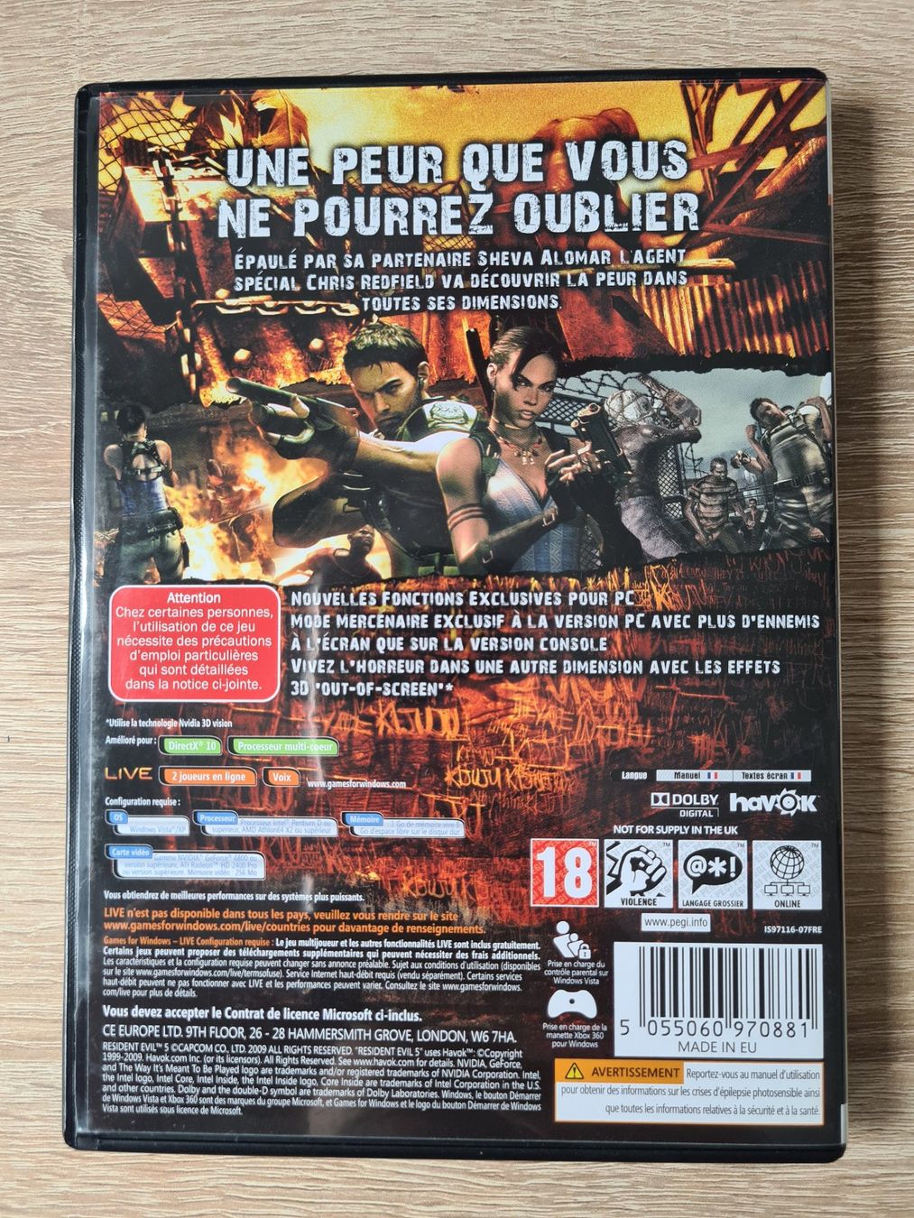 Giochi: Resident Evil 5 (French) - PC – Usato da Carouge GE venduto da Franllo 1