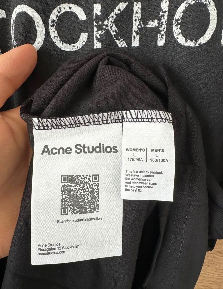 Acne Studios T-shirt: Acne Studios Longsleeve Gr. L, Farbe schwarz – Nuovo (secondo la descrizione) da Triesen venduto da atos87 2