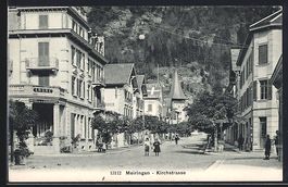 Meiringen, Kirchstrasse, Blick auf Hotel