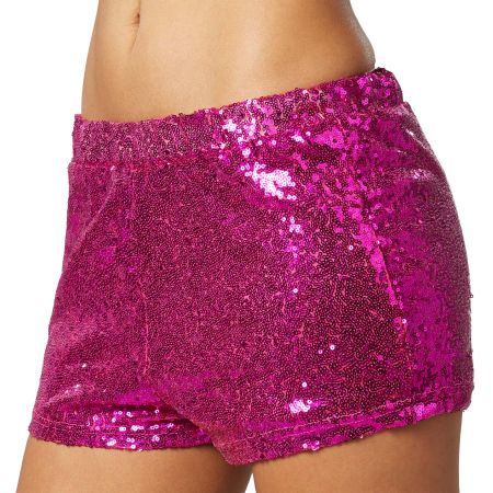 Pailletten-Shorts Pink S