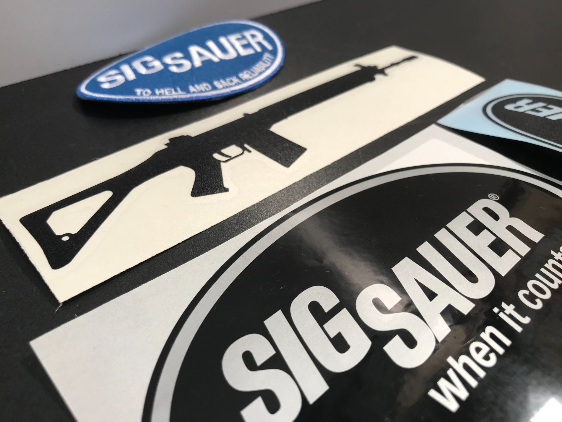 🟣 TOP: PATCH 3x STICKER SIGSAUER WAFFE PISTOLE STGW DEFENSE (Neu und ...