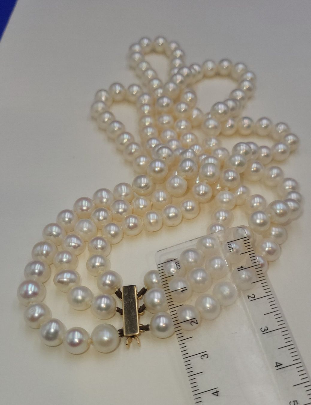 Catenine: Perlen Collier Mit 18 Karat 750 Gold Verschluss – Usato da Wald ZH venduto da Aniade 3