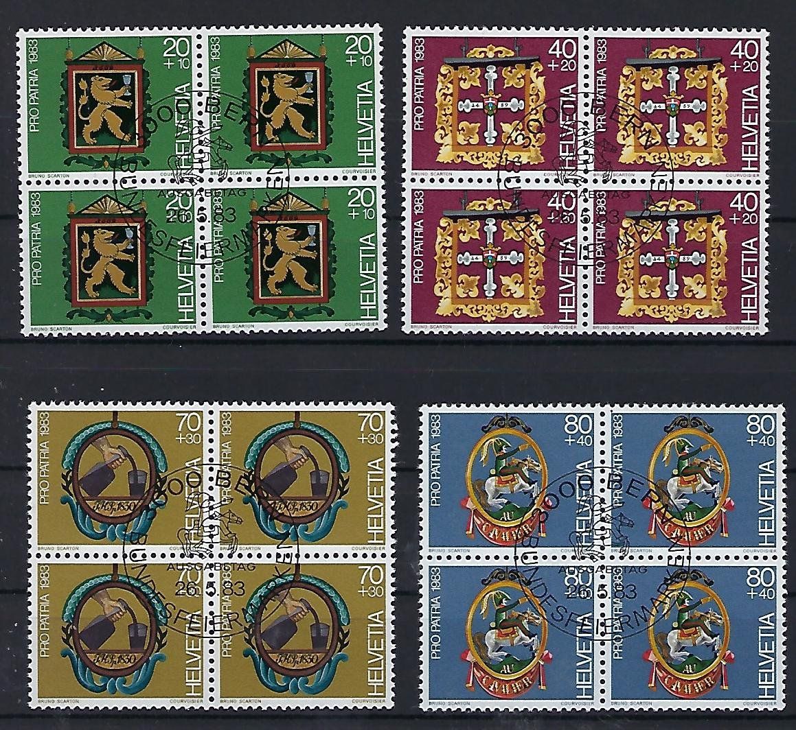 Tutti i francobolli: 1983  Pro Patria Viererblocks ET.  15370 – Usato da Lunden venduto da Animus999