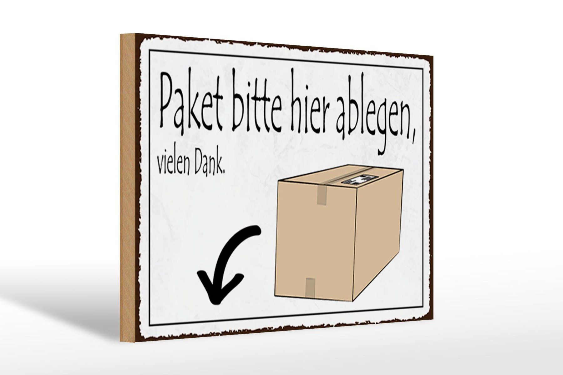 Insegne: Blechschild-PAKET BITTE HIER ABLEGEN-VIELEN DANK - 30 x 40cm – Nuovo e nell'imballaggio originale da Rupperswil venduto da big-one-sale 1