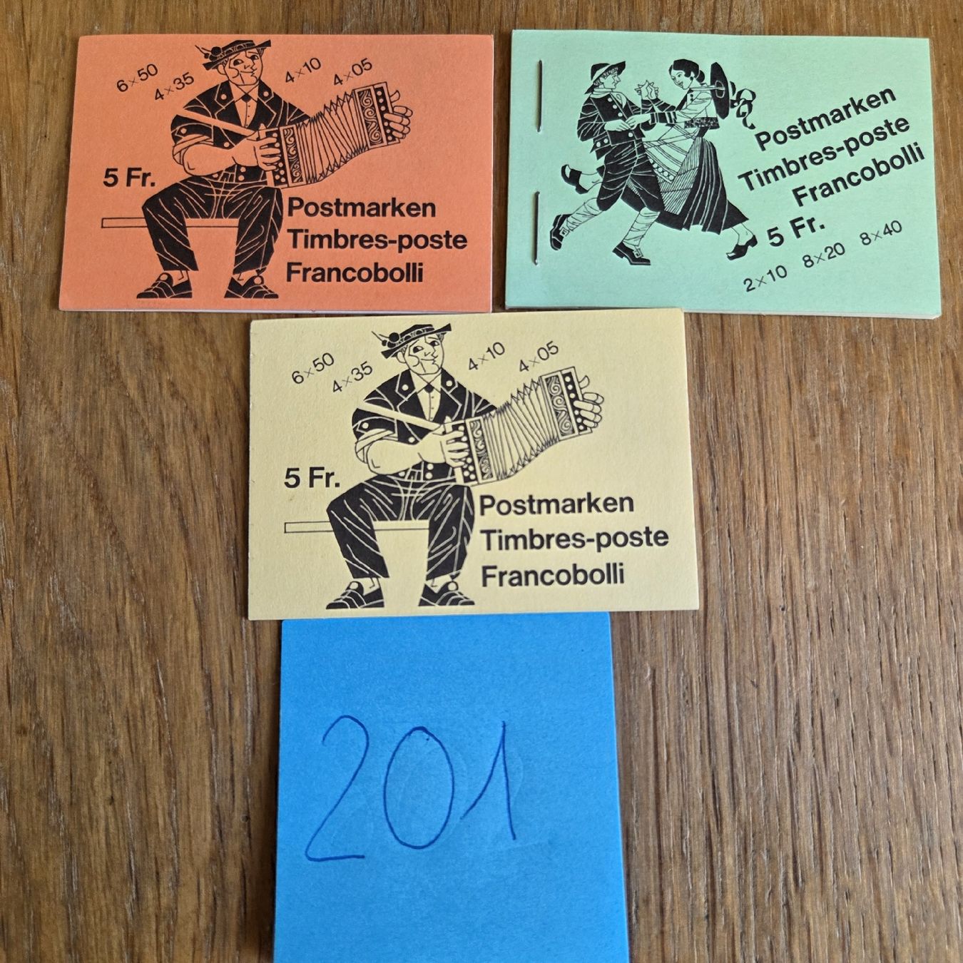 Alle Briefmarken: 3 Briefmarken-Heftchen Postfrisch – Gebraucht aus Stans von Ducati16