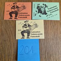 3 Briefmarken-Heftchen Postfrisch