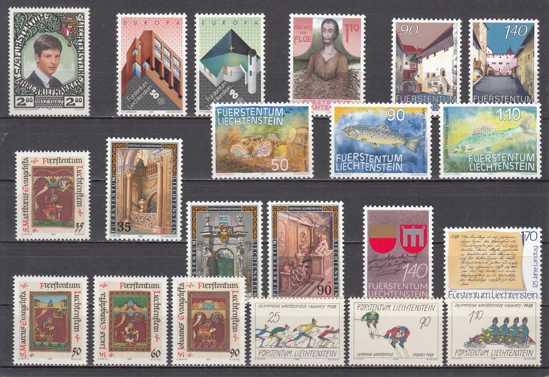 Alle Briefmarken: FL 1987 postfrisch – Gebraucht aus Bürglen TG von StampGraf