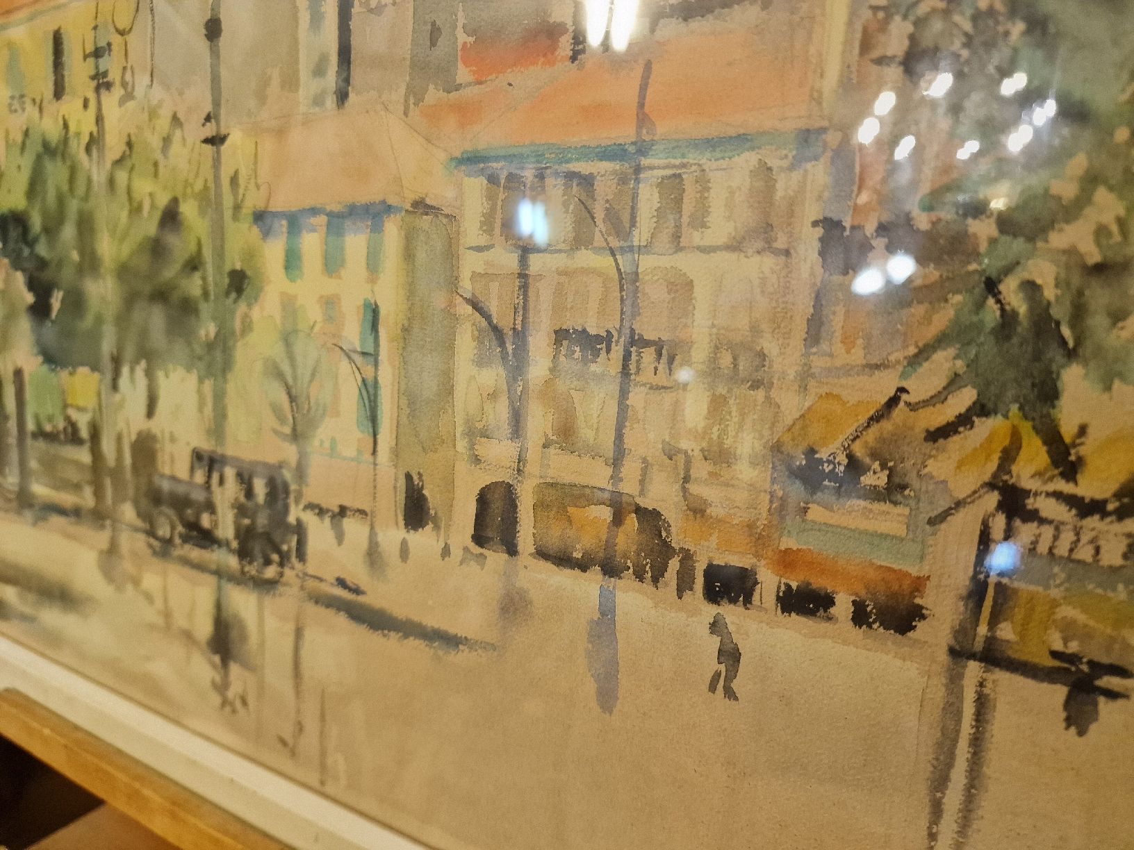 Dipinti: Gemälde Stadtansicht Aquarell, Monogrammiert – Usato da BERN venduto da Intarsia 5