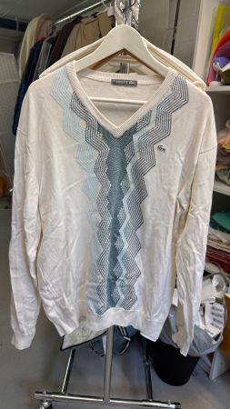 Lacoste Pullover, Top Zustand, Weiss, Grösse M, Winter