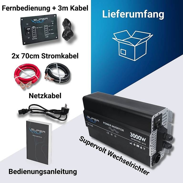 Wechselrichter: Supervolt 12V 3000W Wechselrichter – Gebraucht aus Bülach von CAMPTIVITY 6