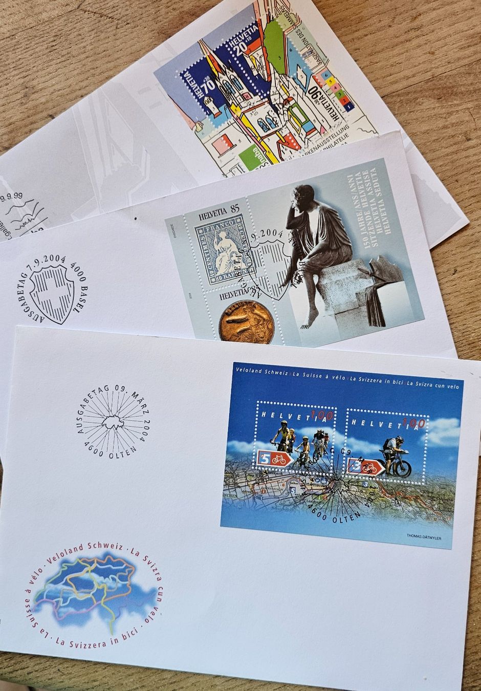 Tutti i francobolli: SUISSE - 3 FDC avec blocs – Usato da Les Valettes venduto da Nuba1
