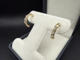 Elegante Goldfarbe Ohrringe mit Strasssteinen