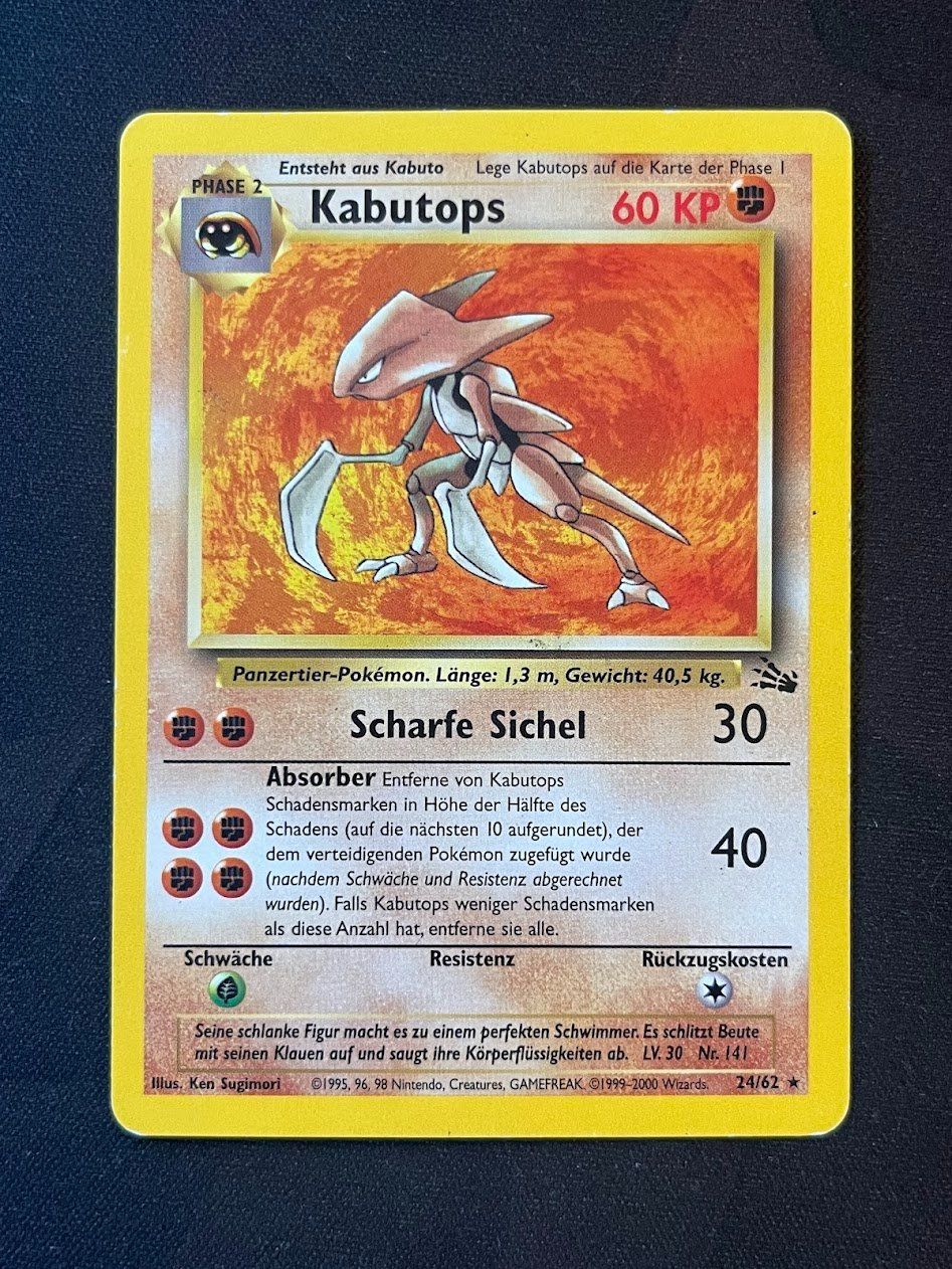Pokémon Carte collezionabili: Pokemon -  KAbutobs Fossil 24/62 – Usato da schaan venduto da Schokoloco