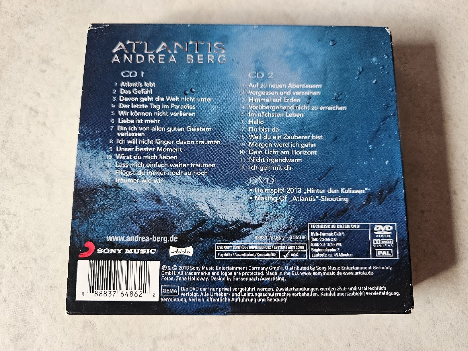 CD: Andrea Berg  -  Arlantis / Premium 2 CD + DVD Edition – Usato da Schneisingen venduto da backstore24 1
