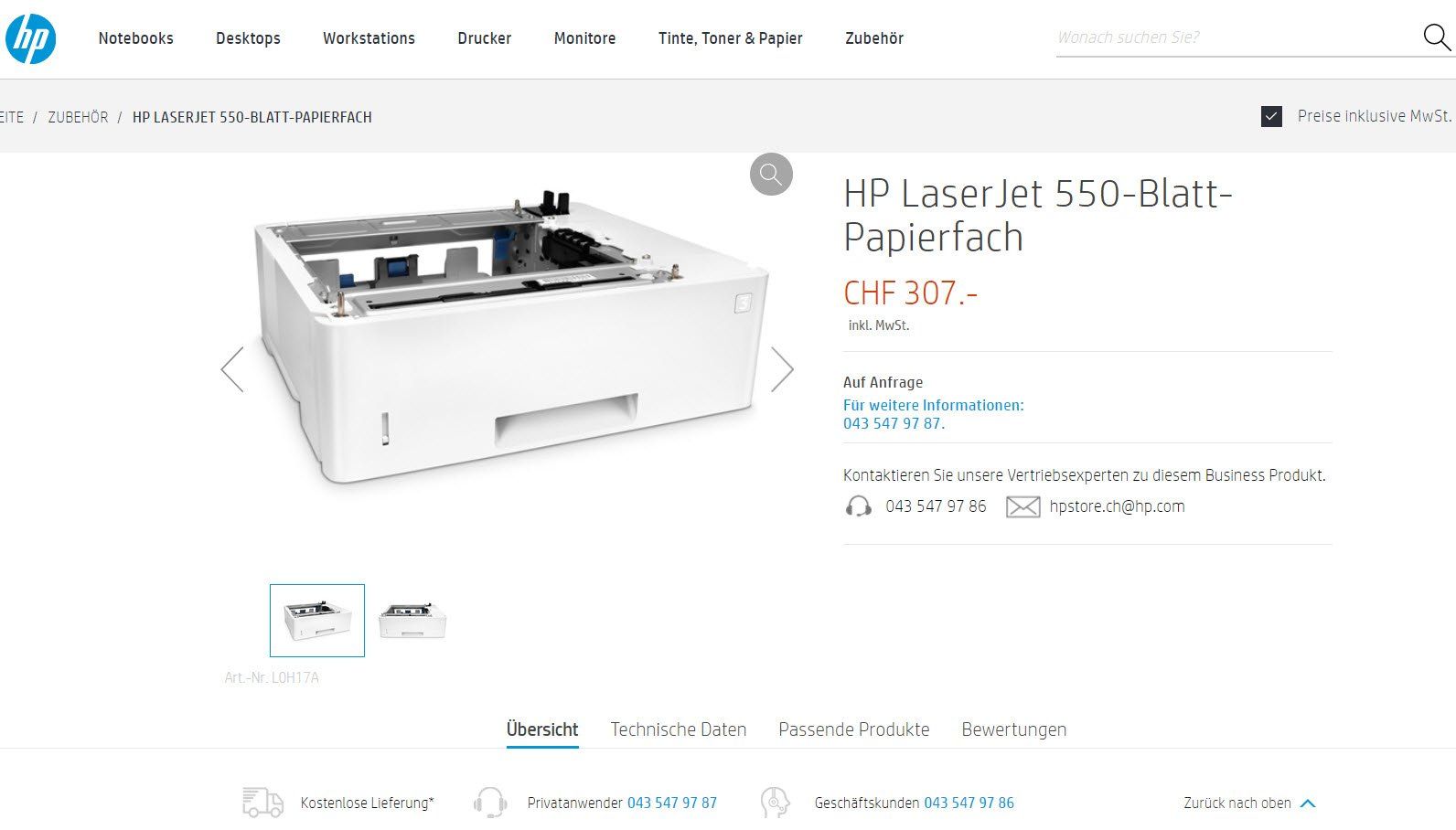 Hewlett Packard Stampanti: HP LaserJet E60165dn, Top Drucker, Spezialangebot – Usato da Glattbrugg venduto da copytron 7