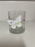 Windlicht Glas Schmetterling Teelichthalter Frühlingsdeko NE