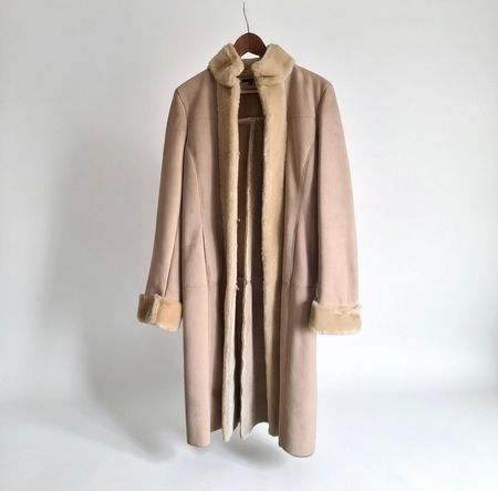 Manteau effet daim beige clair - Taille M