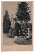 Kirchberg BE, Friedhof, Brunnen, gelaufen 1920