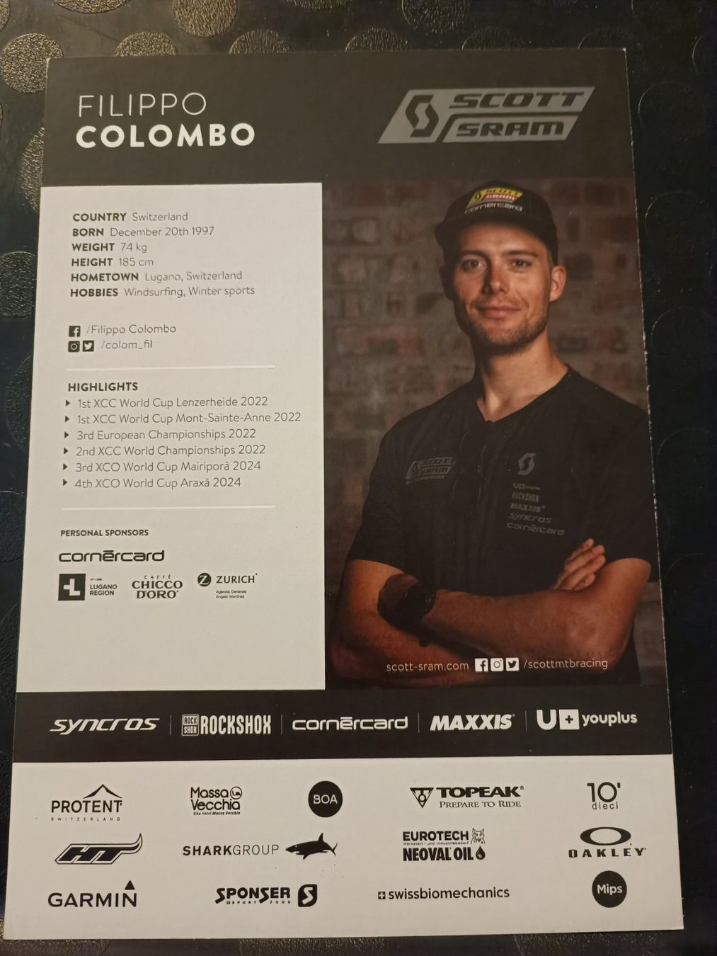 Autografi: Flippo Colombo - 15x20cm Autogrammkarte - handsigniert – Usato da Menziken venduto da Artographs 1