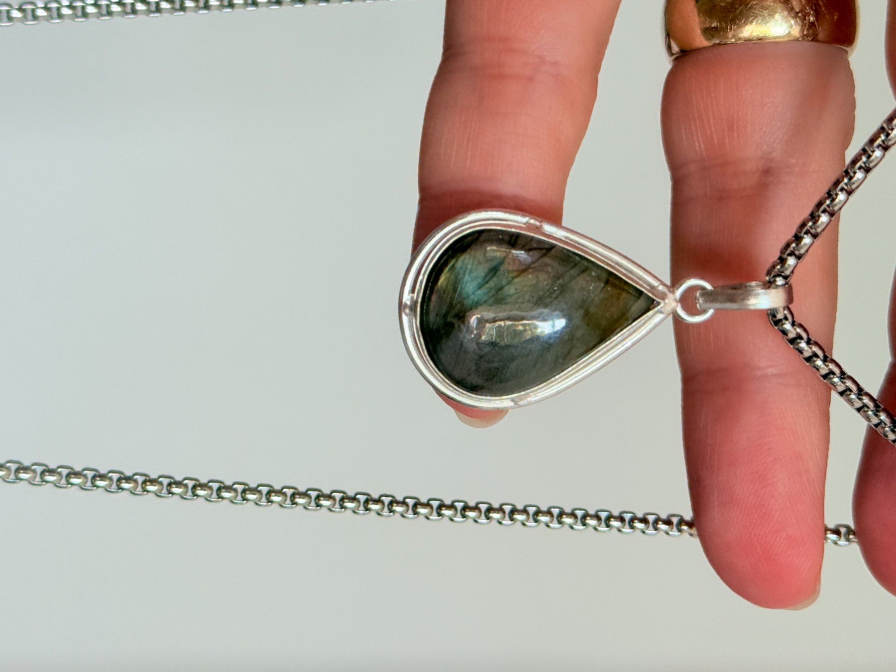 Catenine: Labradorite Gemstone Handmade Jewelry necklace – Nuovo e nell'imballaggio originale da Genève venduto da AGBERG 7