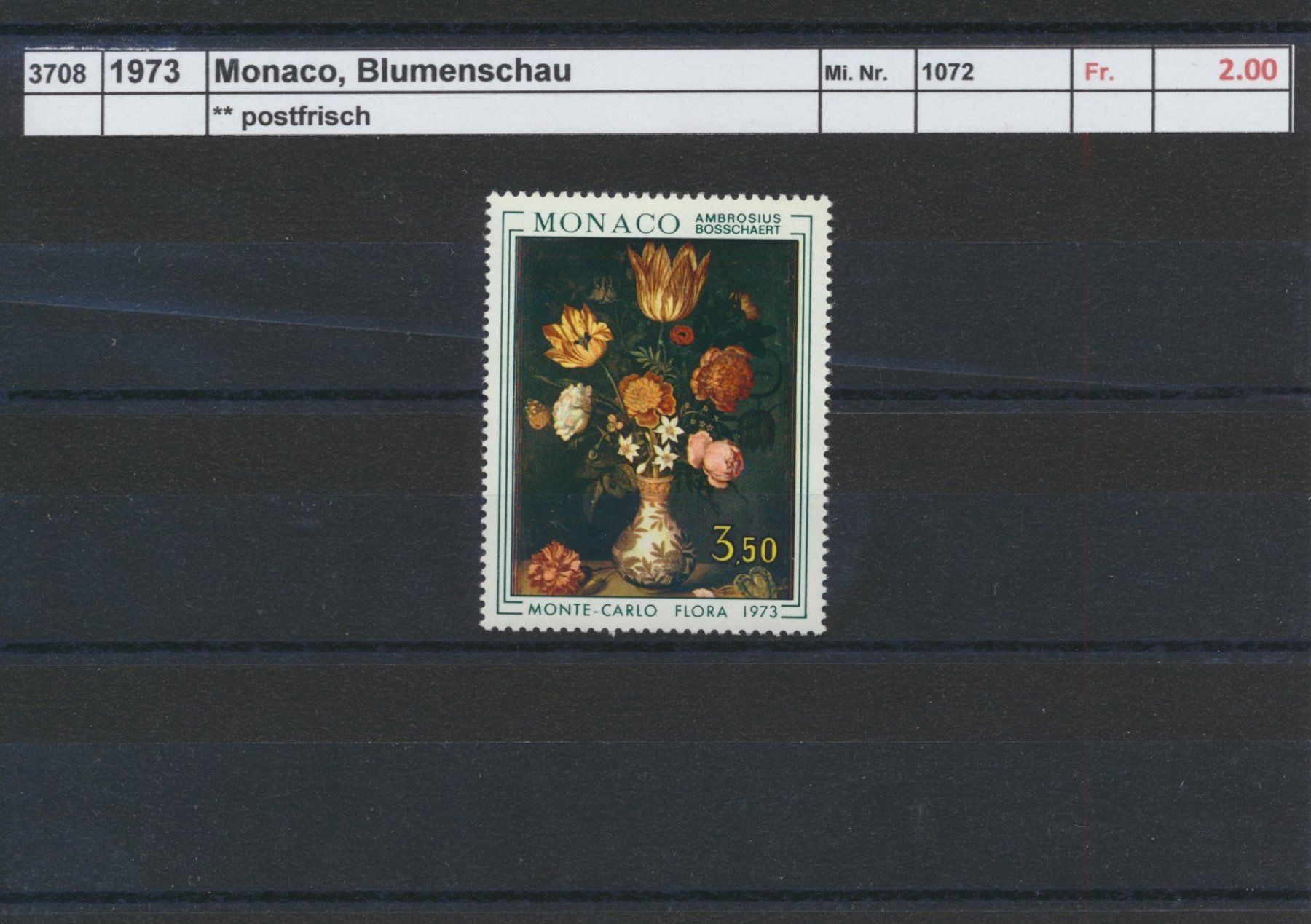 Alle Briefmarken: 1973 Monaco, "Blumenschau", ** postfrisch – Neu (gemäss Beschreibung) aus Winterthur von Zupogeru