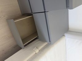 Kommode mit 2 Schubladen Grau