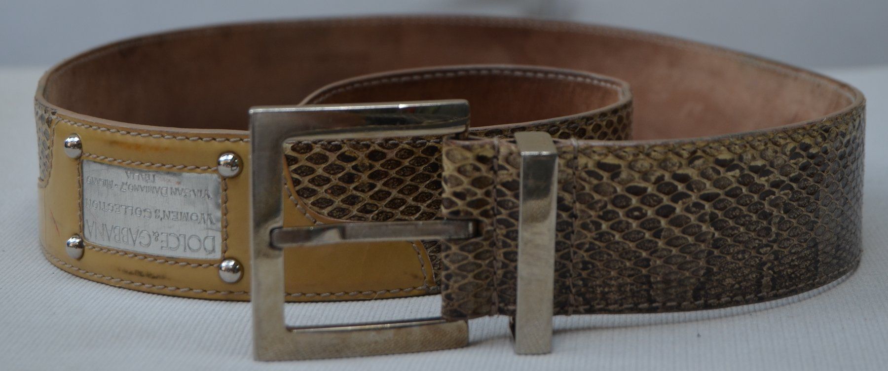 Dolce & Gabbana Gürtel: Dolce & Gabbana Python  Gürtel / ceinture – Gebraucht aus Collonges von arashee 2