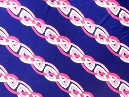 80 cm Stoff Jersey Synthetics schräges Muster VINTAGE 1970s