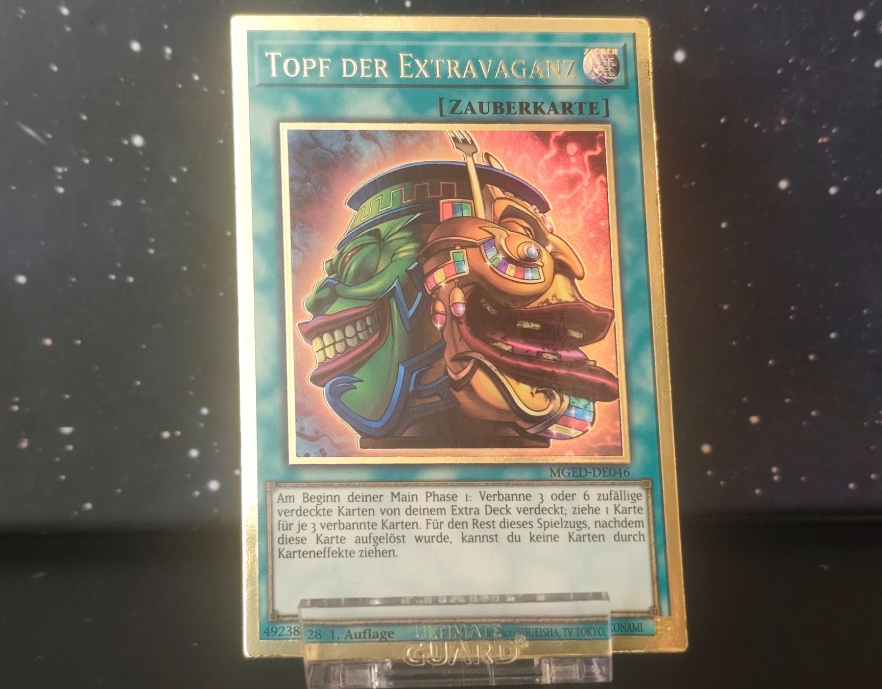 Yugioh Carte collezionabili: YUGIOH Topf der Extravaganz Gold Rare – Usato da St.Gallen venduto da SammelSucht