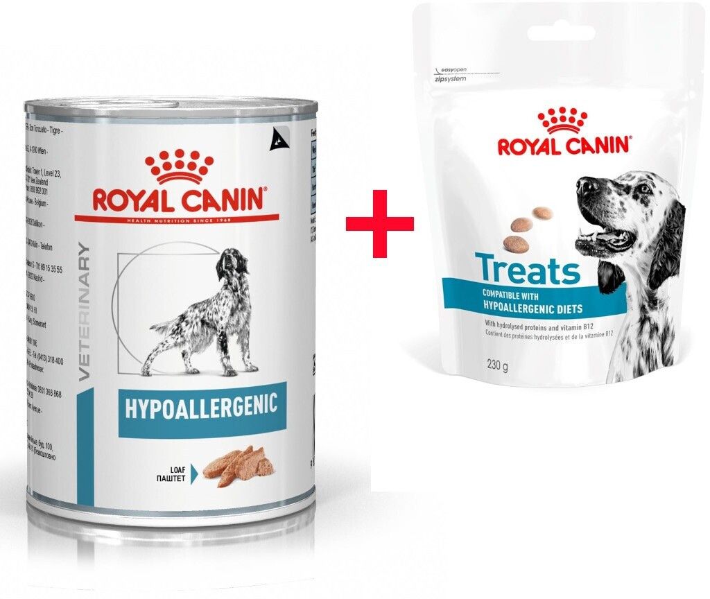 Royal Canin Mangimi: 11x Royal Canin Hypoallergenic Nassfutter & 2x Leckerlis – Nuovo (secondo la descrizione) da Zürich venduto da ccitylightss