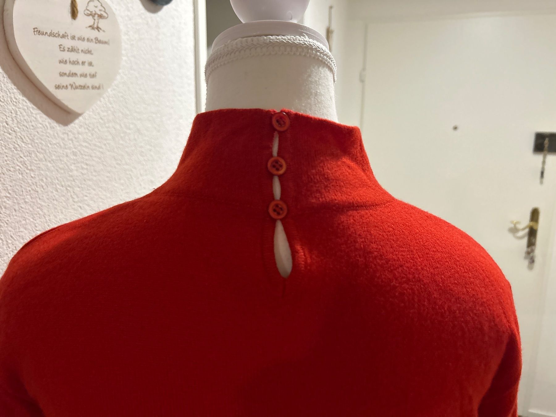 Pulls & Sweat-shirts: Kurzarm Pullover rot Schurwolle/Kaschmir/Seide Gr. 34 – D'occasion à Brunnen par Nala2929 5