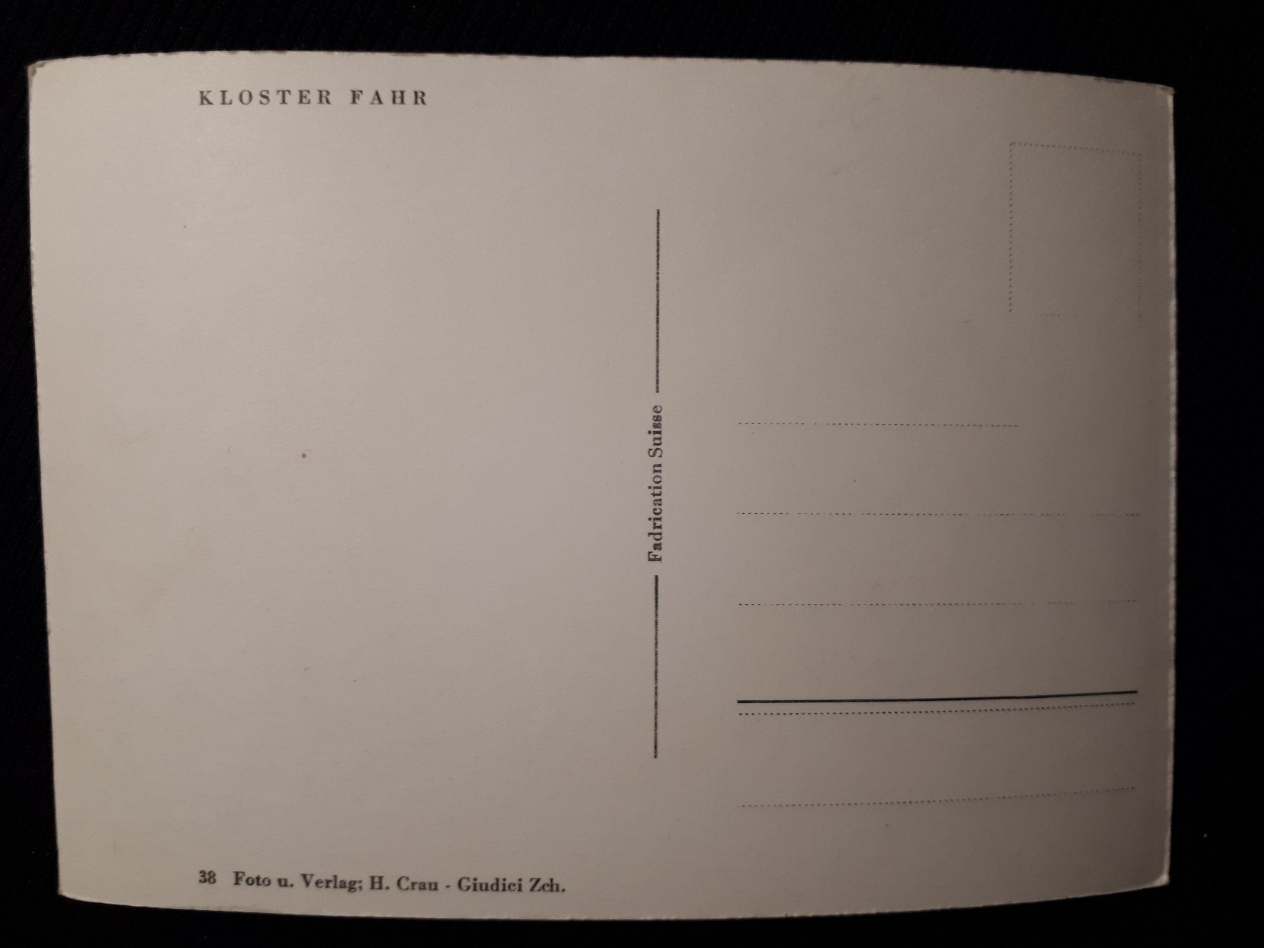Cartes postales: KLOSTER FAHR – D'occasion à Ponto Valentino par giorgia06 1