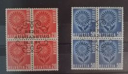 3968) 410-11, Europamarken 1964, ET im 4-Block Kt. 14.-