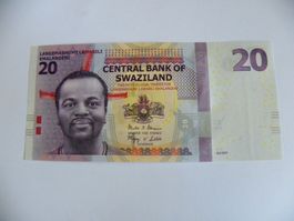Swaziland 20 Emalangeni 2017, P-37c, AC-Prefix,Unzirkuliert