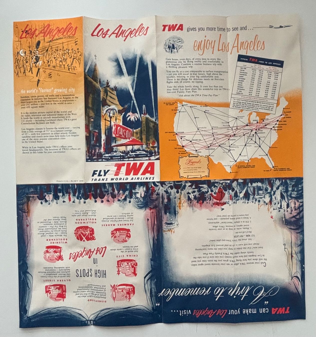 Documenti: Fly TWA Trans World Airlines - Los Angeles – Usato da Neuchâtel venduto da gefdeneuch 1