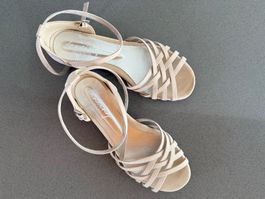 Dancing Queens "Joy" Tanzschuhe Beige Mikrofaser – Gr. 37/38