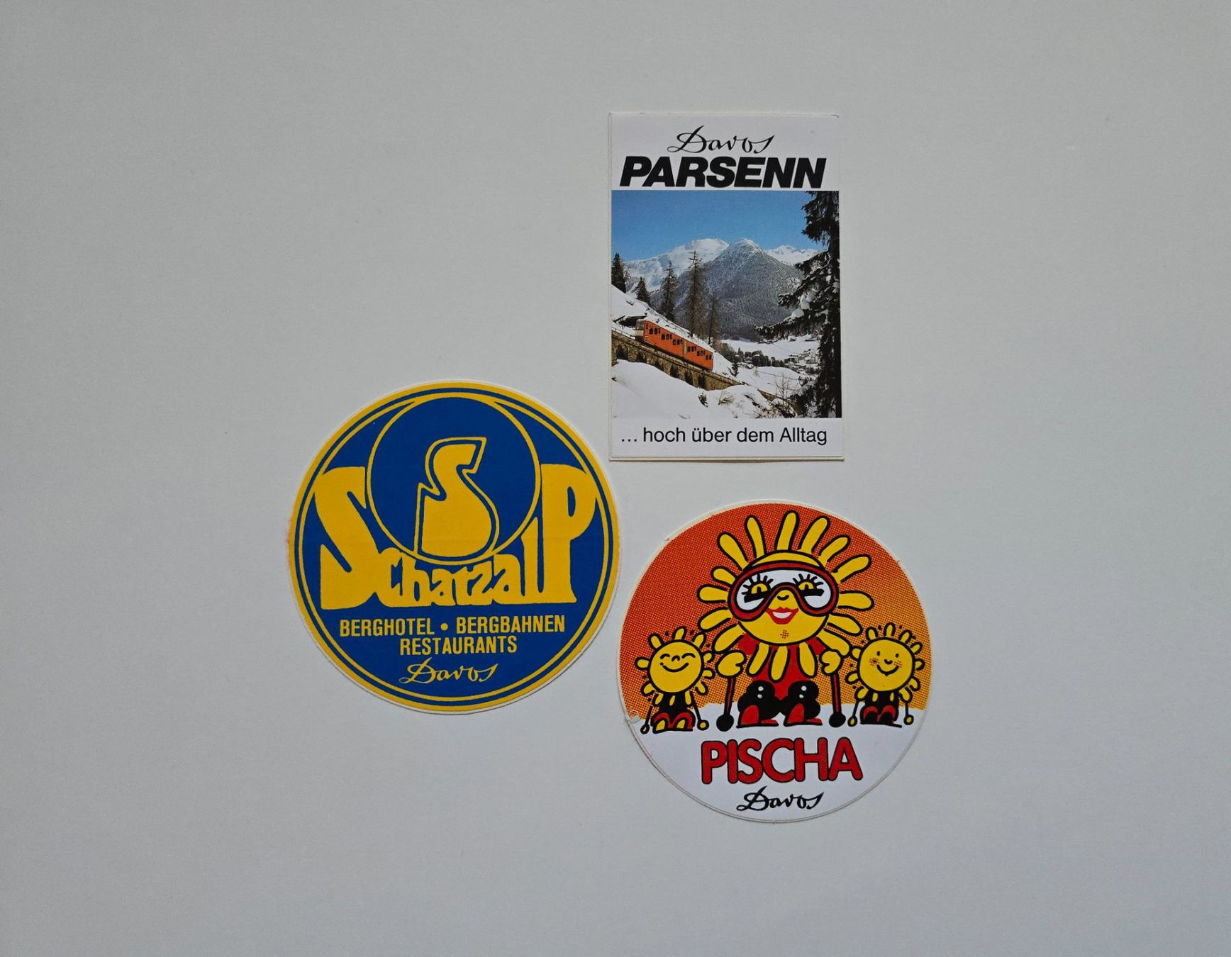 Sticker: 3 alte Davos Sticker / Aufkleber – Usato da Dättlikon venduto da Wundertuete_