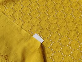 Bestickte Baumwolle Sangallo Batist 1.5x1.25m giallo gelb