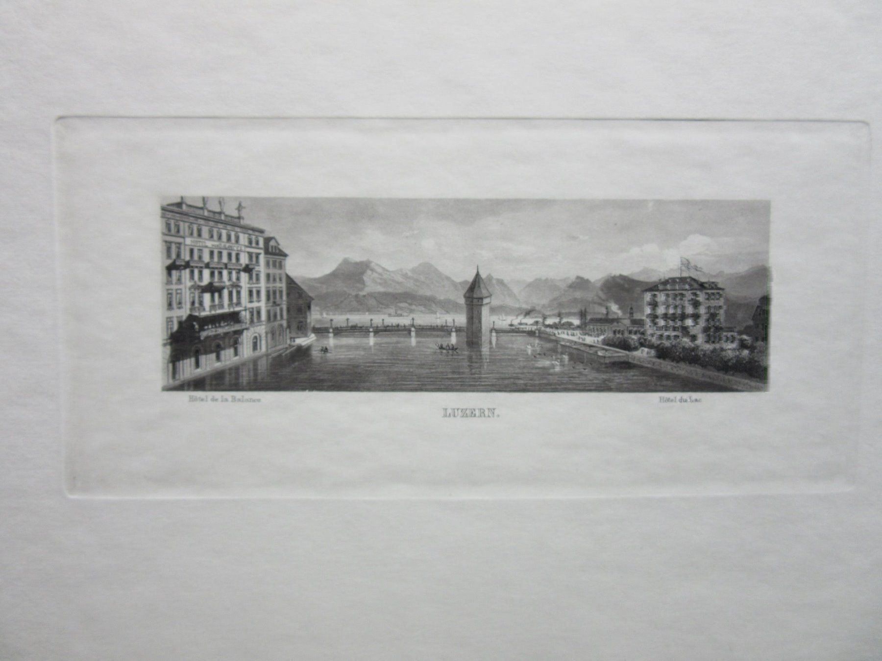Incisioni: LUZERN AQUATINTA – Usato da Gersau venduto da grafik-kunst 1