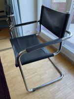 Freischwinger schwarz Vintage (1990er Jahre), 3 Stück