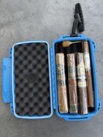 Humidor Reiseetui, Zigarrenbox, blau, neuwertig!