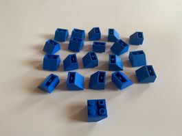 LEGO - 20 - BLAUE - NEGATIVE - SCHRÄG - STEINE