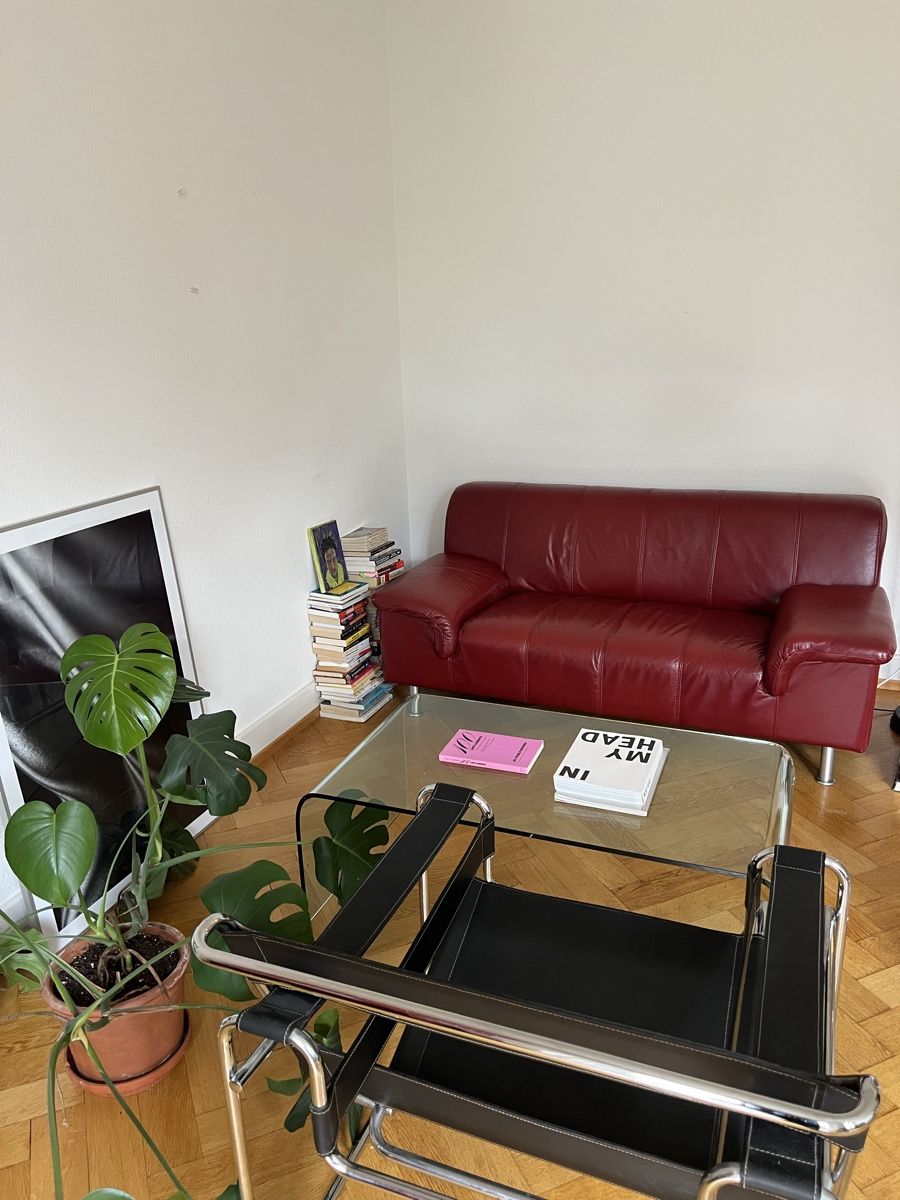 Sofas: Leather Sofa in Red, Two-Seater – Gebraucht aus Basel von jas_h9g2 2