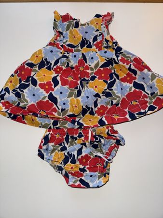 Robe et culotte bébé imprimé floral taille 3 mois