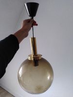 Lampe vintage en verre fumé